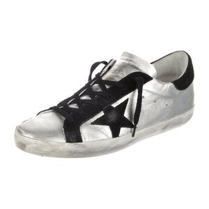 Golden Goose Superstar in Silver/Black 37
